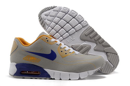 Nike Air Max 90 Unisex Gray Blue Running Shoes New Zealand